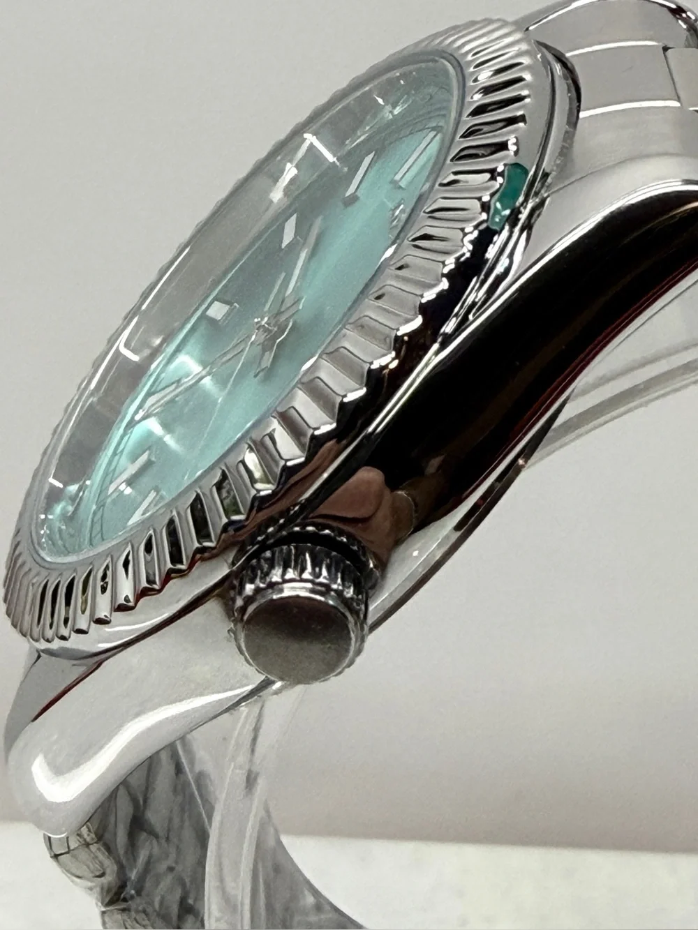 Invicta I 42mm Silver Watch with Tiffany Blue Dial